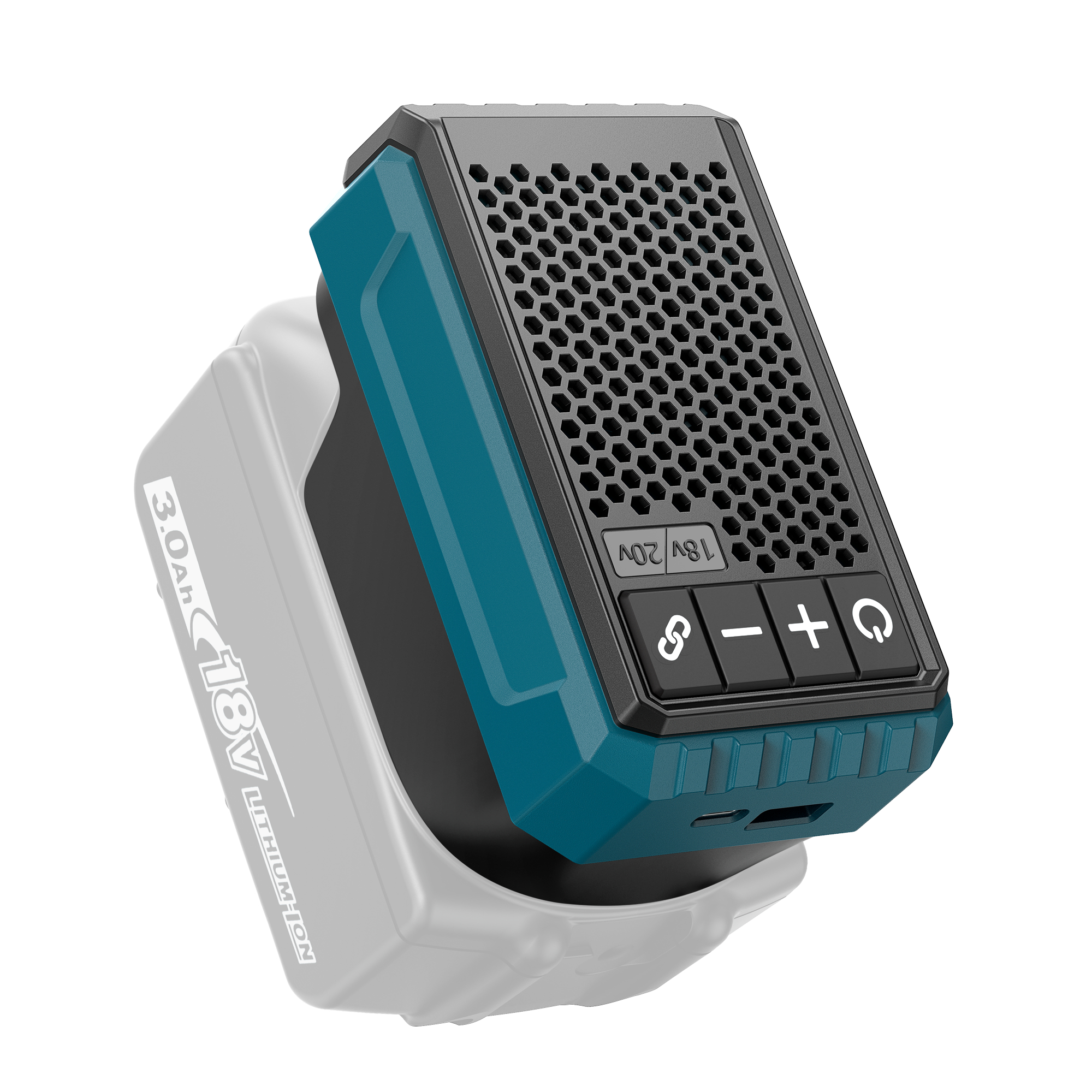 18V/20V tool Bluetooth Speaker, Durable for Constructionsite, Lasts 60H with 20V4A battery