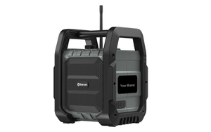 Compatible with Makita Battery Construction Site Radio DAB+/FM/BT -18V/20V, DAB+, FM, Bluetooth, AUX, USB, 30 presets, IP64