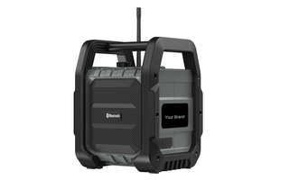 Compatible with Makita Battery Construction Site Radio DAB+/FM/BT -18V/20V, DAB+, FM, Bluetooth, AUX, USB, 30 presets, IP64