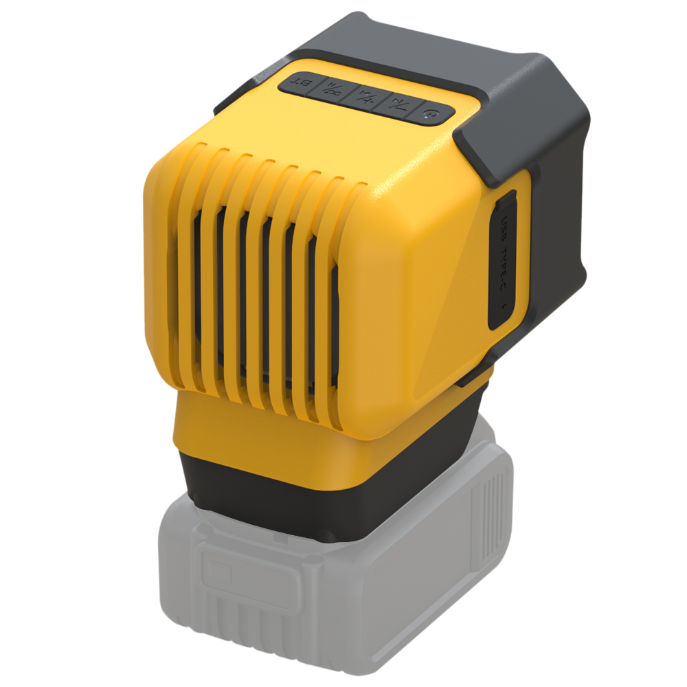 Auracast 18V 20V Power Tool Battery Bluetooth Speaker Compatible with DeWalt / Milwaukee / Makita / Bosch / Metabo Battery